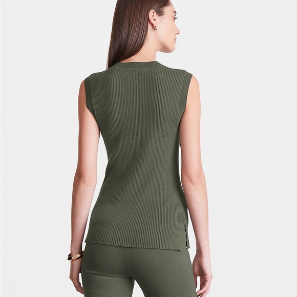 LOFT Versa Olive Ribbed Tank - Picture 2 of 4